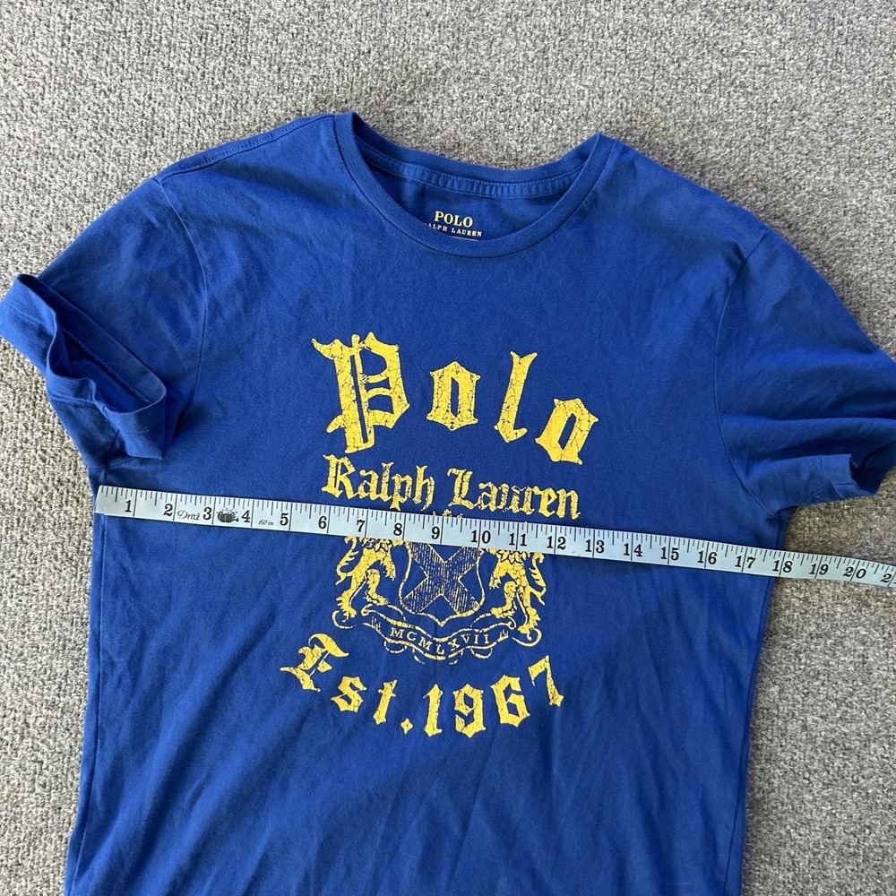 Polo Ralph Lauren Shirt Mens Small Blue 1967 Crest Graphic Slim Fit Tee - Picture 4 of 6